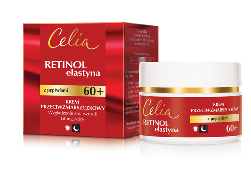 CELIA Retinol Elastyna Krem przeciwzmarszczkowy 60+ na dzień i na noc 50 ml