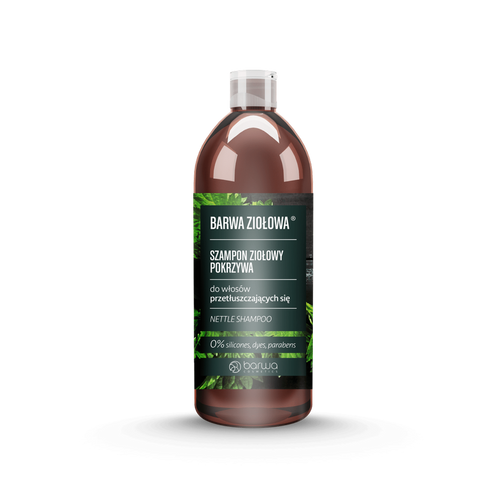 BARWA Ziołowa Szampon do włosów Pokrzywowy - włosy przetłuszczające się  480ml