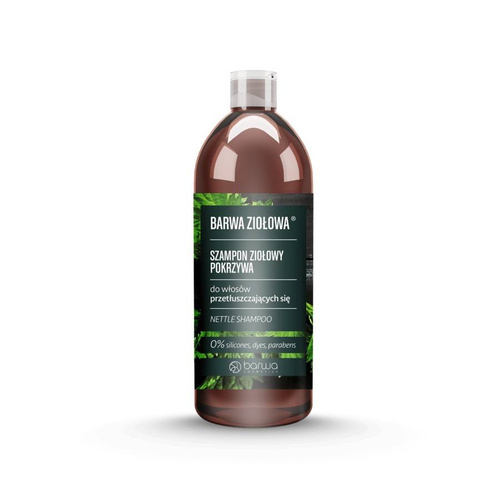 BARWA Ziołowa Szampon do włosów Pokrzywowy - włosy przetłuszczające się  480ml
