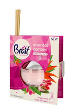 Brait Air Freshener Patyczki odświeżające + Płyn Oriental Garden(4 szt.+40ml)