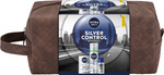 NIVEA Zestaw prezentowy męski Silver Control (Balsam po goleniu 100ml + Antyperspirant roll-on 50ml +Pianka do golenia 200ml + kosmetyczka)