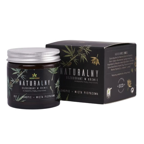 HempKing Naturalny dezodorant konopny z CBD i miętą pieprzową 65g