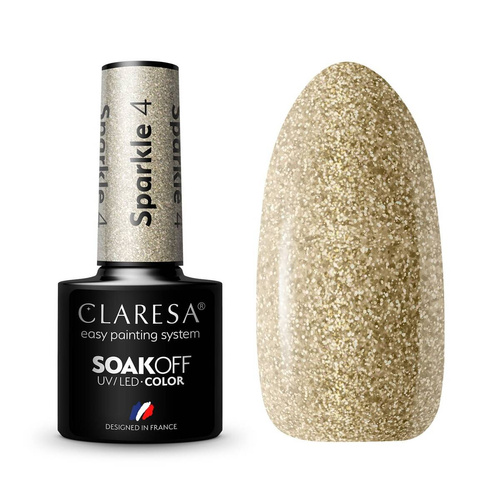 CLARESA Lakier hybrydowy Sparkle nr 4 5g