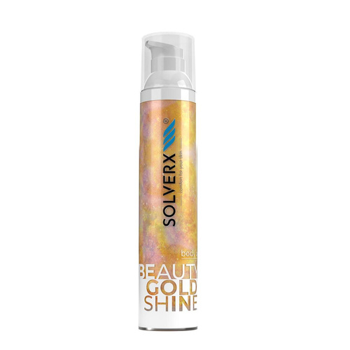 SOLVREX Beauty Gold Shine Olejek Żelowy do Twarzy i Ciała z Drobinkami Złota 100 ml