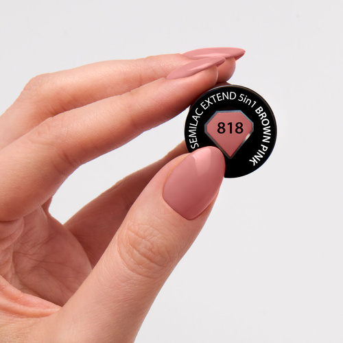 Semilac Base Extend 5w1 818 Brown Pink