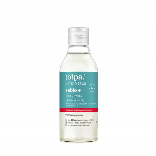TOŁPA Tonik 2 kwasy 5% AHA + LHA dermo face sebio+ 200ml