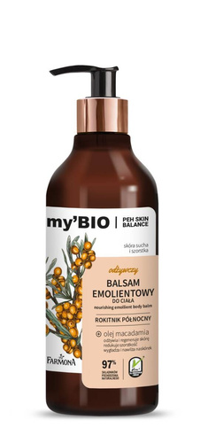 FARMONA my`Bio Odżywczy Balsam emolientowy do ciała Rokitnik Północny 400ml
