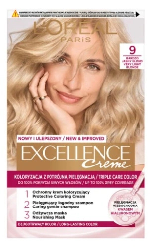 Loreal Excellence Creme Krem koloryzujący 9 bardzo jasny blond