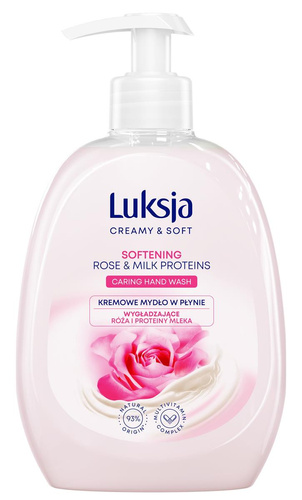 Luksja Creamy & Soft Wygładzające Kremowe Mydło w płynie Róża & Proteiny Mleka 500ml