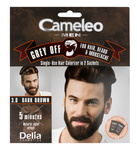 Delia Cosmetics Cameleo Men Krem koloryzujący do włosów,brody i wąsów nr 3.0 dark brown  15mlx2
