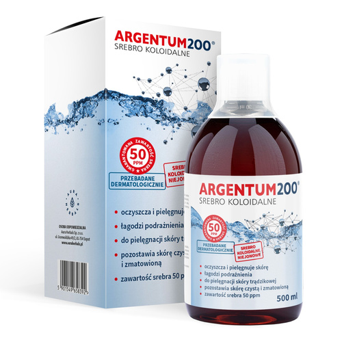 AURA HERBALS Srebro Koloidalne 50 ppm Argentum200 tonik 500 ml
