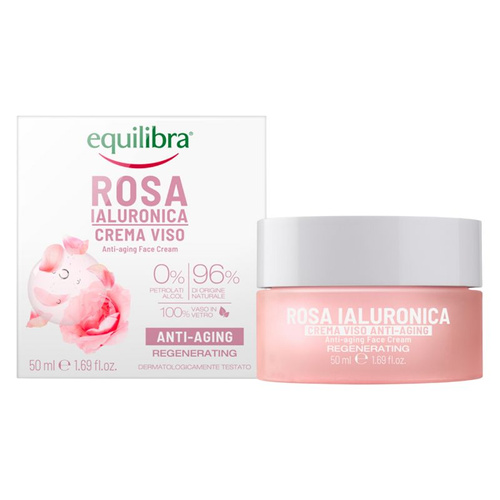 Equilibra Rosa Różany Krem przeciwstarzeniowy z kwasem hialuronowym 50ml