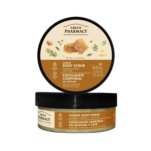 GREEN PHARMACY Multi Peeling cukrowy do ciała Miód manuka i Oliwa z oliwek 200 ml