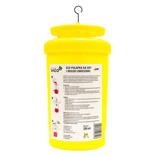 VACO ECO Pułapka na osy , muszki owocówki i szerszenie + płyn 200ml