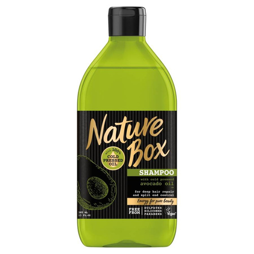 Nature Box Avocado Oil Szampon do włosów regenerujący  385ml