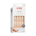 KISS Salon Sztuczne Paznokcie Acrylic Natural - Strong Enough (rozmiar L) 1op.(28szt)