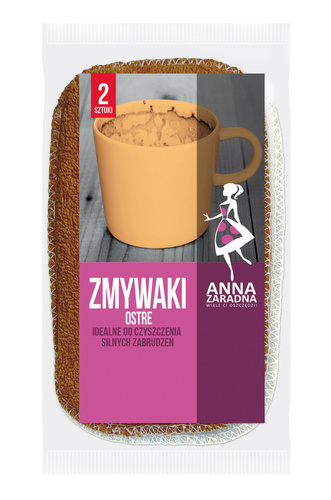 ANNA ZARADNA Zmywaki ostre - do silnych zabrudzeń  1op.-2szt