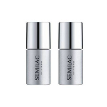 Semilac Zestaw Baza budująca Base + Top nabłyszczający do paznokci hybrydowych