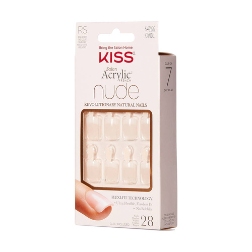KISS Salon Sztuczne Paznokcie Acrylic French Nude - Breathtaking (RS) 1op.(28szt)
