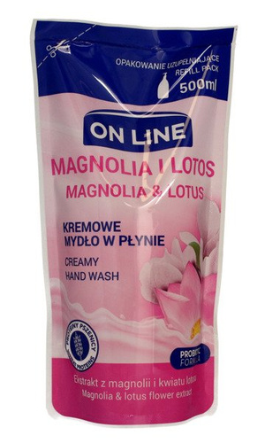 On Line Mydło kremowe w płynie Magnolia i Lotos - uzupełnienie  500ml