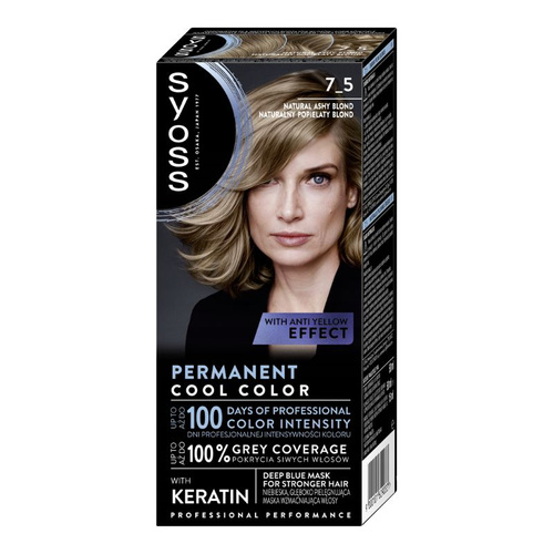SchwarzkopfSyoss Farba do włosów nr 7-5 Naturalny Popielaty Blond