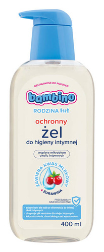 Bambino Rodzina Kremowy Żel ochronny do higieny intymnej Żurawina 400ml