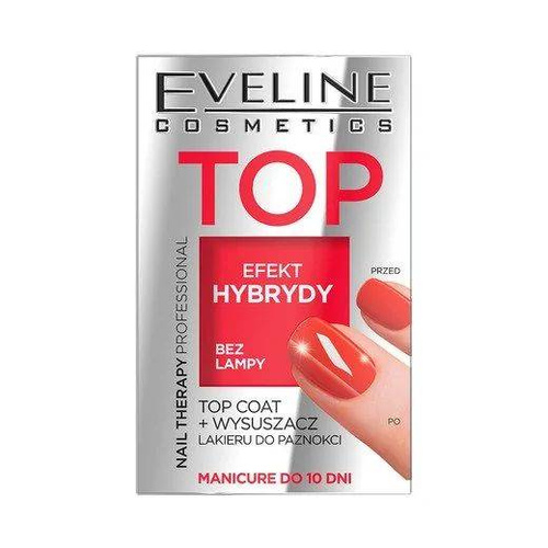 Eveline Nail Therapy Top Coat + wysuszacz lakieru do paznokci  5ml