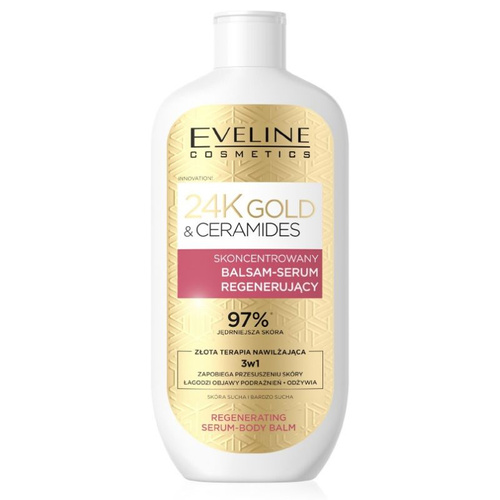 EVELINE 24K Gold & Ceramides Skoncentrowany Balsam-serum regenerujący 3w1 400 ml