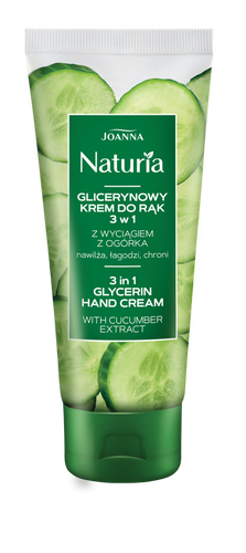 Joanna Naturia Glicerynowy Krem do rąk 3w1 z wyciągiem z ogórka  100g
