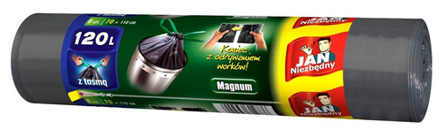 Sarantis Jan Niezbędny Worki na śmieci Magnum z taśmą 120L -8szt