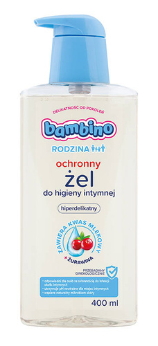 Bambino Rodzina Kremowy Żel ochronny do higieny intymnej Żurawina 400ml