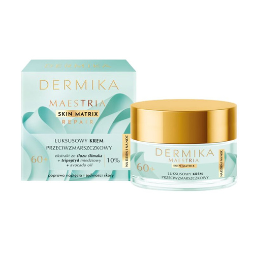 DERMIKA Maestria Skin Matrix Repair Luksusowy Krem przeciwzmarszczkowy 60+ z ekstraktem ze śluzu ślimaka (10%) na dzień i noc 50ml