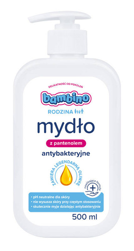 Bambino Rodzina Mydło w płynie antybakteryjne z pantenolem 500ml