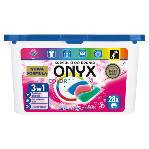 ONYX 3w1 Kapsułki do Prania Color (28 prań)