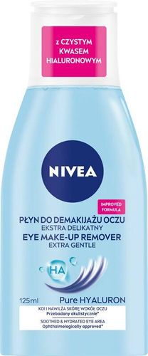 NIVEA Ekstra delikatny płyn do demakijażu oczu Pure Hyaluron 125ml