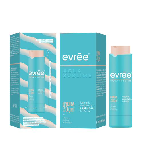 EVREE Aqua Sublime Lekki krem-żel do twarzy dogłębnie nawilżający Hydra 3Dgel 45 ml