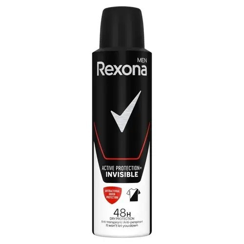 REXONA MEN Active Protection+ Invisible Dezodorant anti-perspirant w sprayu dla mężczyzn 150 ml