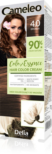 DELIA COSMETICS Cameleo Color Essence Krem koloryzujący nr 4.0 - brown