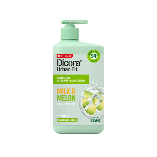 DICORA Żel pod prysznic Mleko i Melon 825 ml - Nawilżający Żel do Ciała
