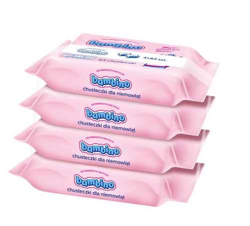 BAMBINO Chusteczki - wkład   4op.x 63 szt