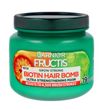 GARNIER Fructis Grow Strong Ultra Wzmacniająca Maska do włosów Biotin Hair Bomb 320ml
