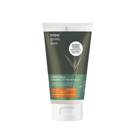Tołpa green men oczyszczanie. oczyszczający żel z peelingiem do mycia twarzy, 150 ml