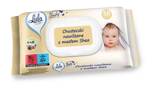 LULA Baby Chusteczki nawilżane dla niemowląt i dzieci - z masłem Shea-50szt