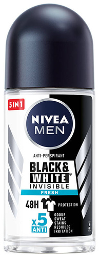 Nivea Dezodorant Antyperspirant INVISIBLE FRESH roll-on męski  50ml