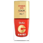 Delia Cosmetics Coral Hybrid Gel Emalia do paznokci nr 14 pomarańczowa czerwień 11ml