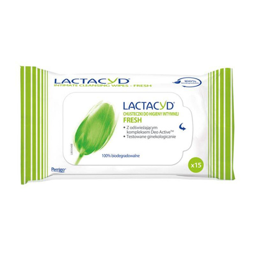 Lactacyd Fresh Chusteczki do higieny intymnej 15 szt.