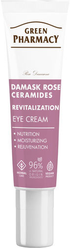 Krem pod oczy z Różą Damasceńską i Ceramidami - GREEN PHARMACY, 15 ml