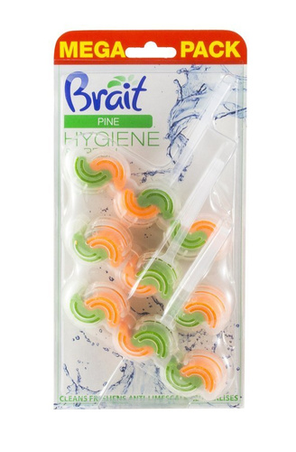 Brait Hygiene & Fresh Kostka toaletowa do WC 2-fazowa Pine-3x45g