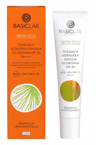 BasicLab Ultra Light Toning Protective Emulsion SPF 50 - 40ml