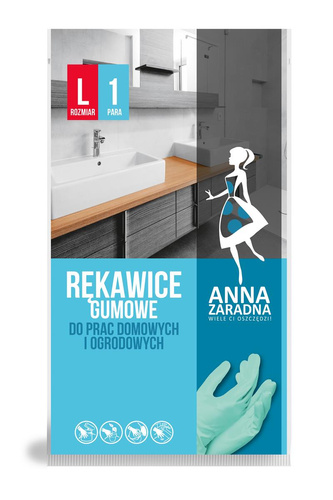 ANNA ZARADNA Rękawice gumowe rozmiar L - 1 para